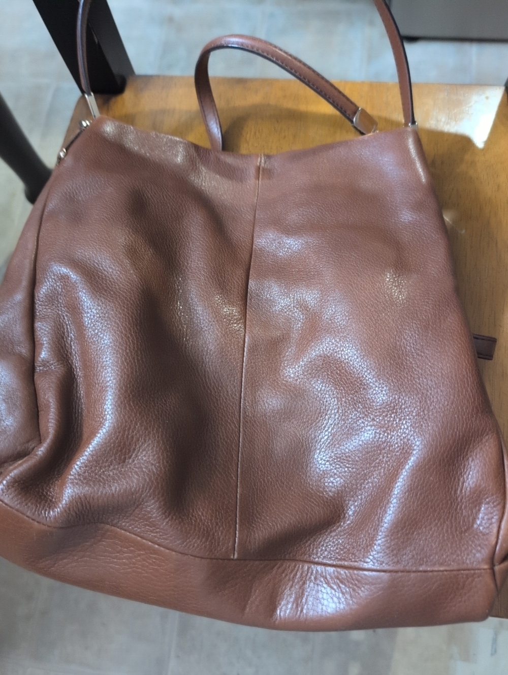 COACH Women's Phoebe Chestnut 3 compartment Leather Shoulder Hobo Bag - Guc - Picture 5 of 9